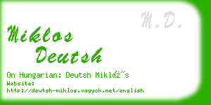 miklos deutsh business card